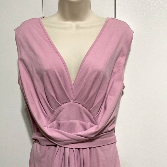 eSHAKTI Dusty Pink Sleeveless Cotton Blend Sheath Dress Womens Large 14 - Picture 12 of 13
